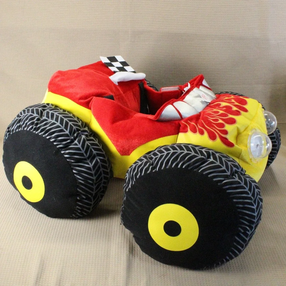 FAO Schwarz Kids Monster Truck Costume Red One Size 3-7 Lights Sound Streetwear